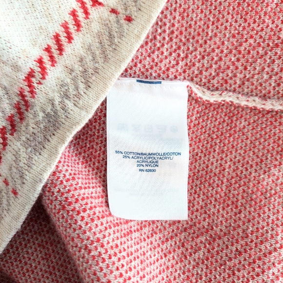 Lands End Lofty Mockneck Sweater Jaquard Plaid Tight Knit Cotton Blend Casual - Picture 10 of 10